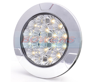 WAS LW12DS Clear Large Round Dimmable LED Interior Light